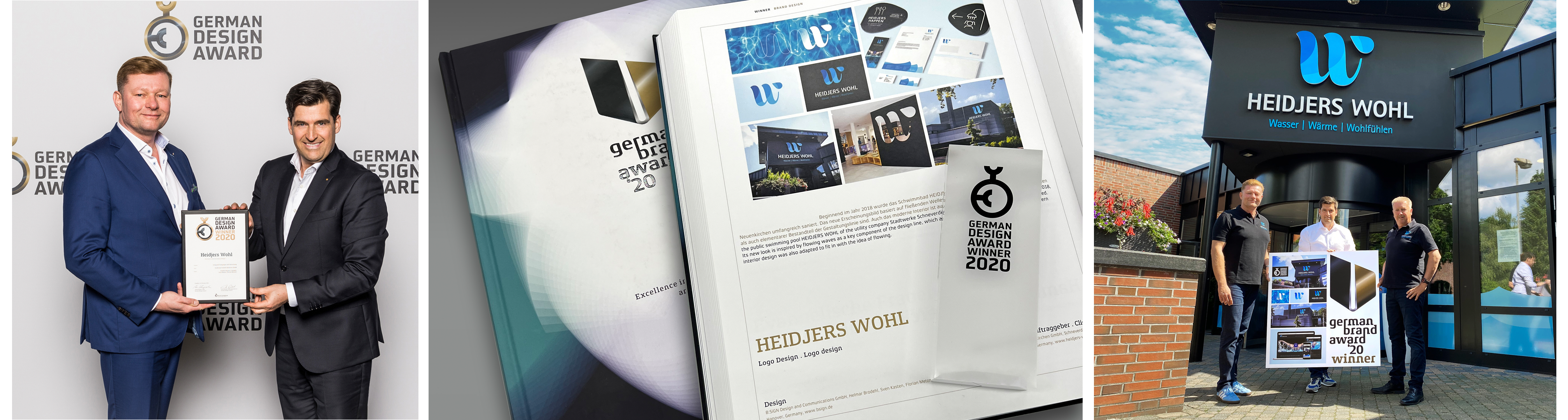 Bilder vom German Design Award für die Gestaltung des Heidjers Wohl.